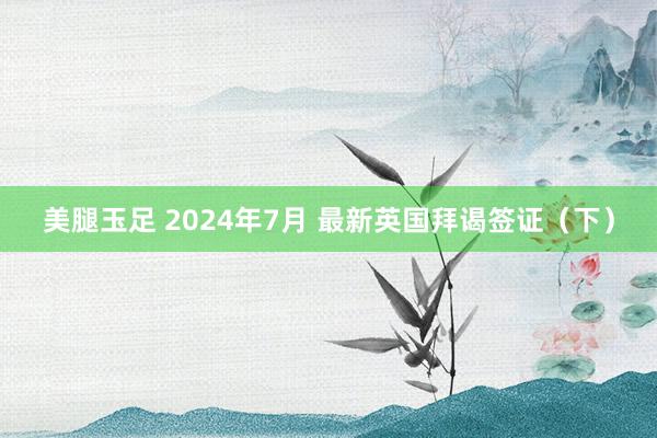 美腿玉足 2024年7月 最新英国拜谒签证（下）