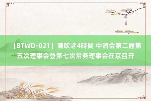 【BTWD-021】潮吹き4時間 中消会第二届第五次理事会登第七次常务理事会在京召开