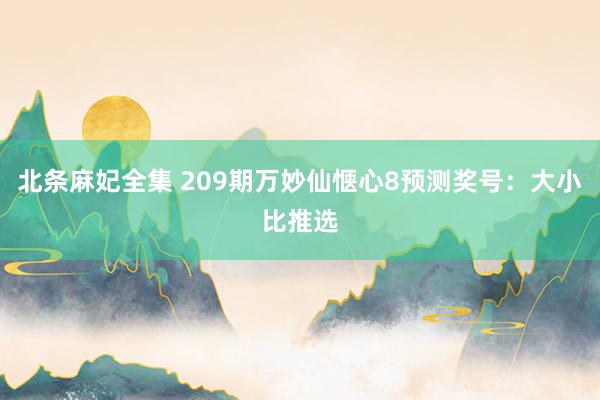 北条麻妃全集 209期万妙仙惬心8预测奖号：大小比推选