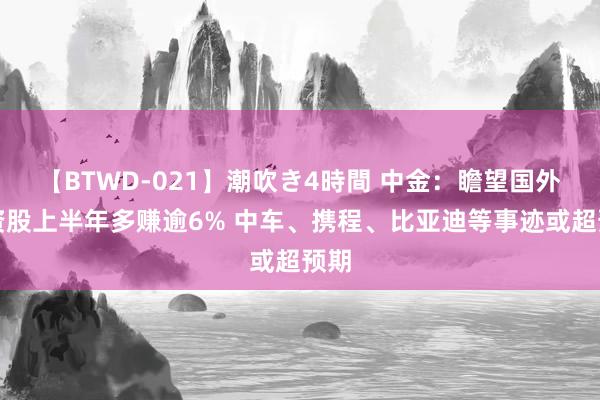 【BTWD-021】潮吹き4時間 中金：瞻望国外中资股上半年多赚逾6% 中车、携程、比亚迪等事迹或超预期