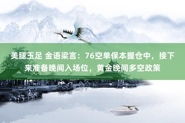 美腿玉足 金语梁言：76空单保本握仓中，接下来准备晚间入场位，黄金晚间多空政策