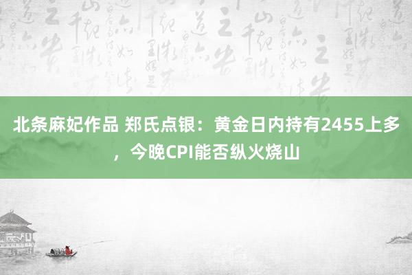 北条麻妃作品 郑氏点银：黄金日内持有2455上多，今晚CPI能否纵火烧山