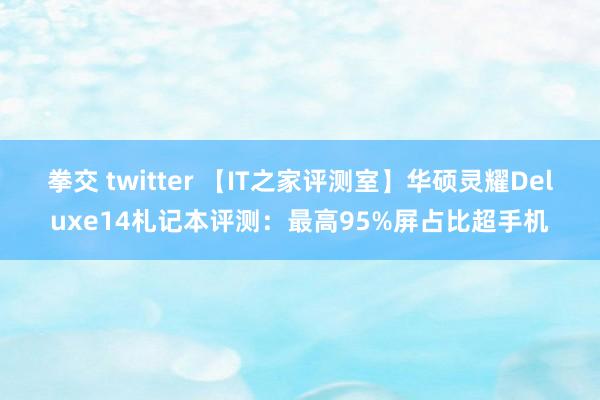 拳交 twitter 【IT之家评测室】华硕灵耀Deluxe14札记本评测：最高95%屏占比超手机