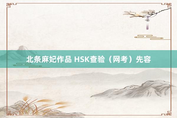 北条麻妃作品 HSK查验（网考）先容